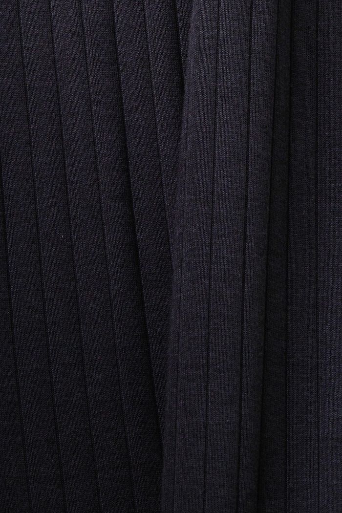 Geribde midi-jurk van jersey, BLACK, detail image number 5