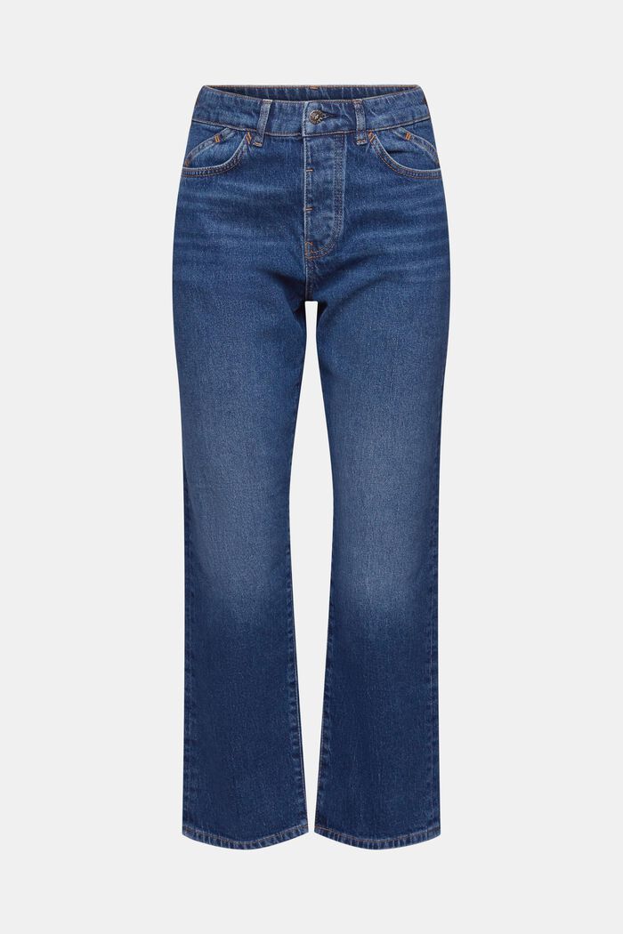 Dad jeans met hoge taille, BLUE MEDIUM WASHED, detail image number 6