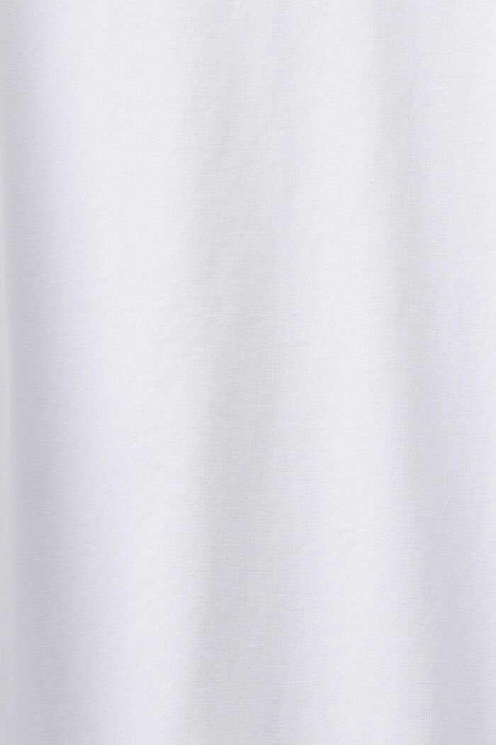 T-shirt met V-hals van organic cotton, WHITE, detail image number 5