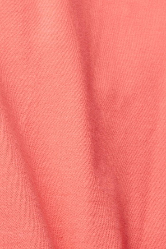 Jersey jurk met strikceintuur, CORAL RED, detail image number 4