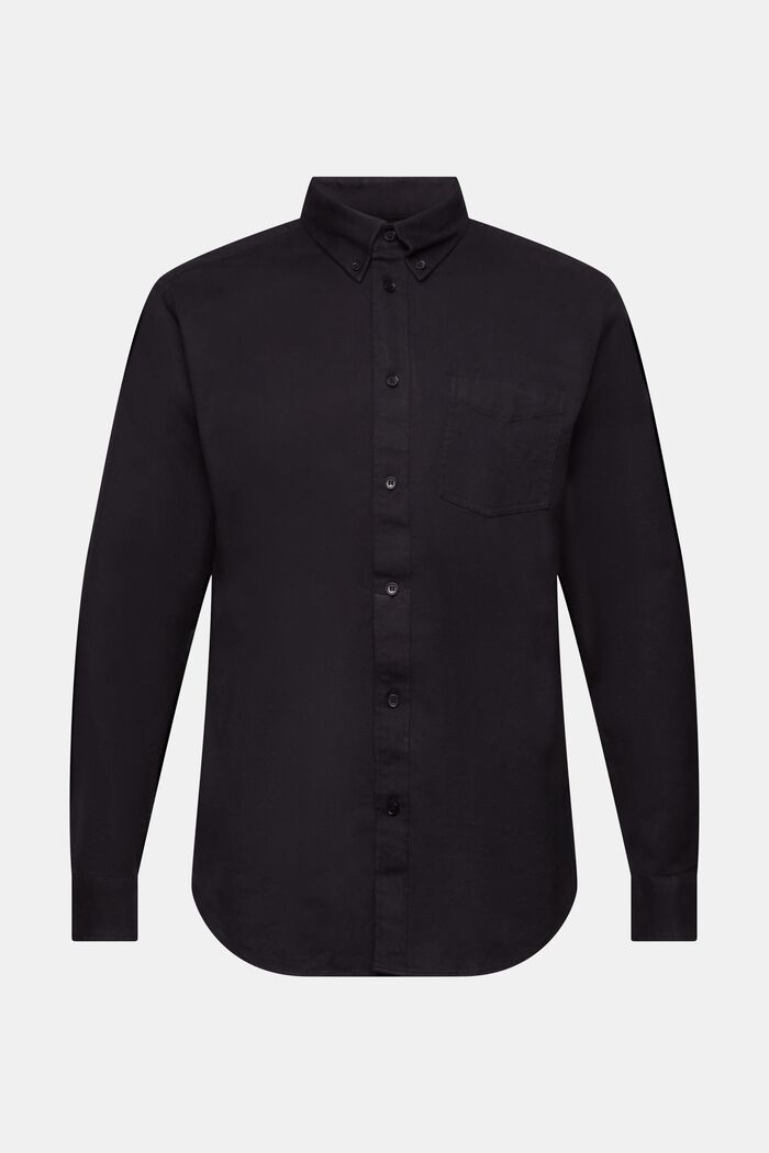 Twill regular fit-overhemd, BLACK, detail image number 6